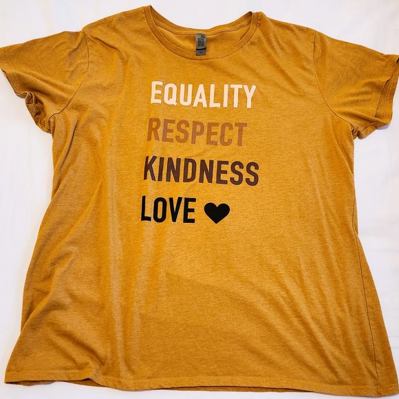 Equality Respect Kindness Love Tee - Size 1X - Picture 4 of 4